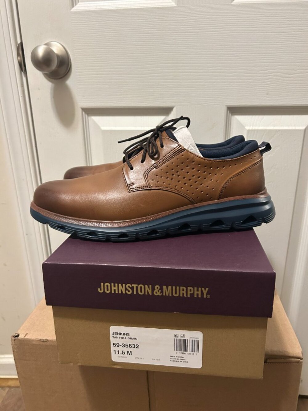 Johnson Murphy Mens Jenkins Plain Toe Oxford, 11.5 NEW - Picture 3 of 7
